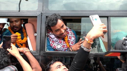 स्वदेश आइपुग्यो क्रिकेट टिम, विमानस्थलमा भव्य स्वागत